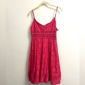 NSR - Napean Sea Rd - Pink lace spaghetti strap sundress - Size M